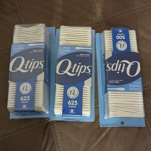 New Q-tips Cotton Swabs, 1750 ct., 3 pk.